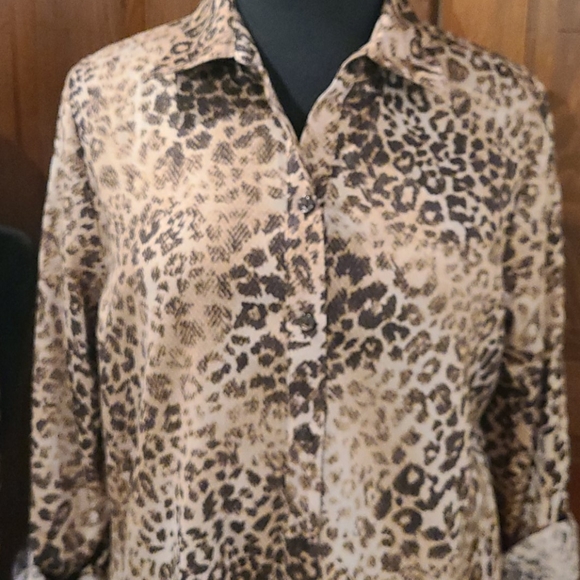 Westbound blouse leopard print size large - Picture 2 of 10